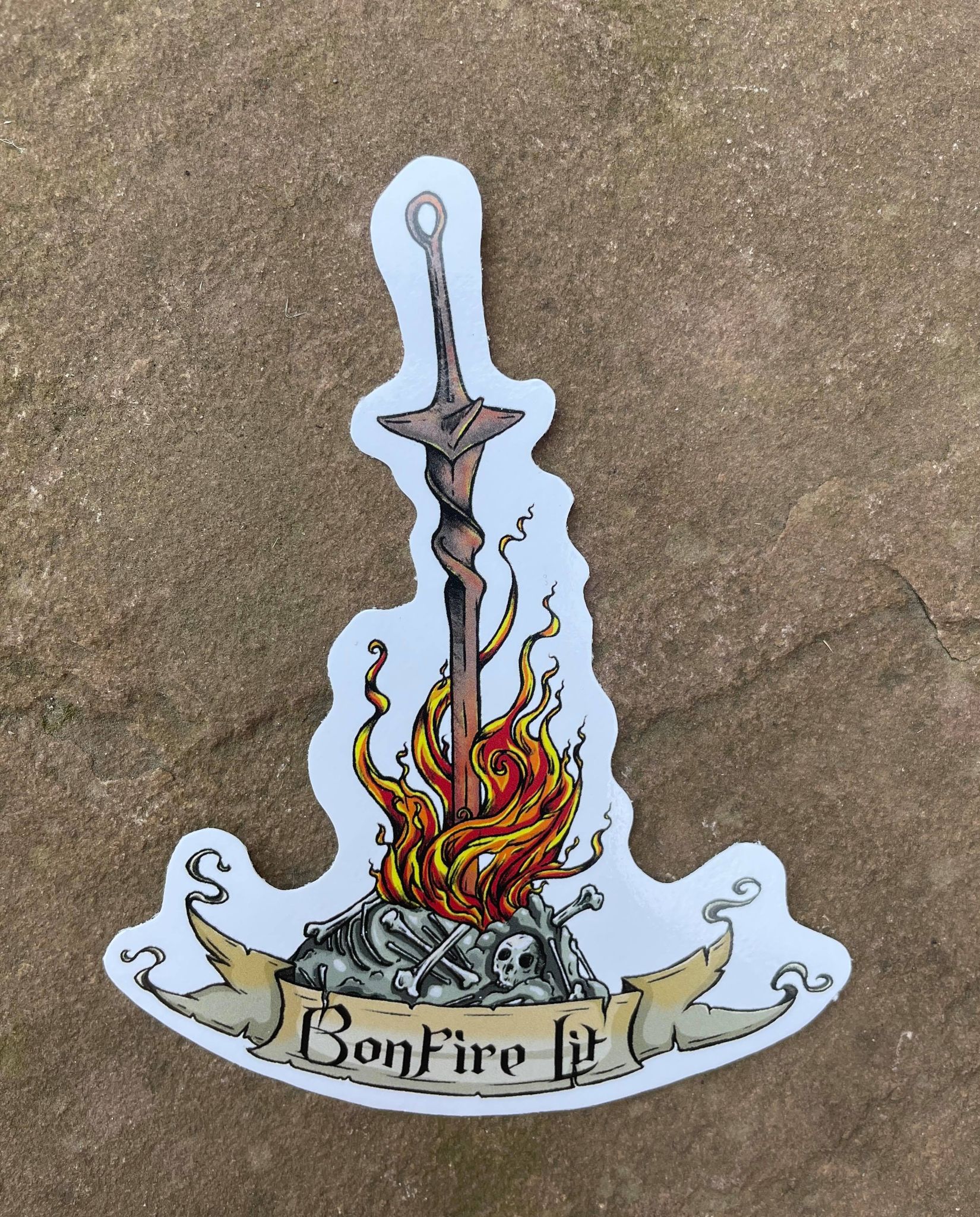 Bonfire Lit Vinyl Sticker – Little Dragon Designs